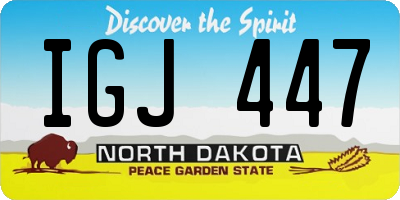 ND license plate IGJ447