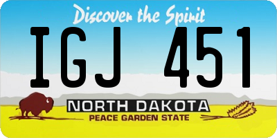 ND license plate IGJ451