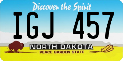 ND license plate IGJ457