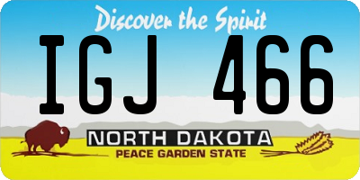 ND license plate IGJ466