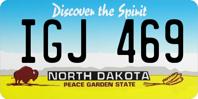 ND license plate IGJ469