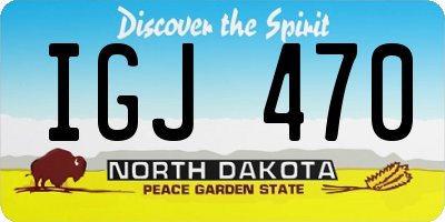 ND license plate IGJ470