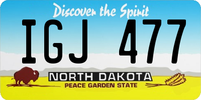 ND license plate IGJ477