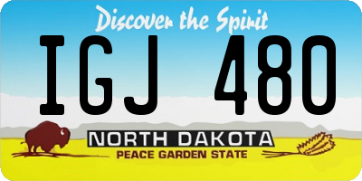 ND license plate IGJ480