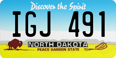 ND license plate IGJ491