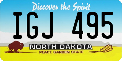 ND license plate IGJ495