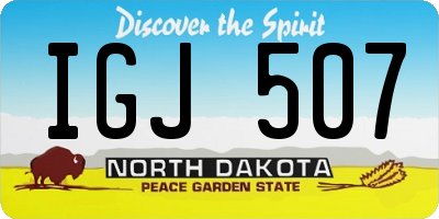 ND license plate IGJ507