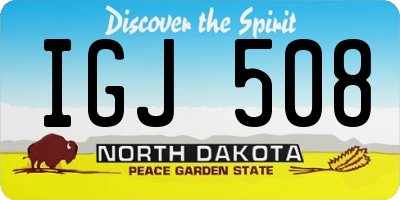 ND license plate IGJ508
