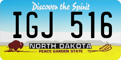 ND license plate IGJ516