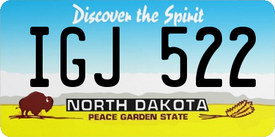 ND license plate IGJ522