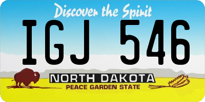 ND license plate IGJ546