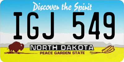 ND license plate IGJ549