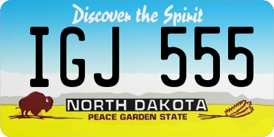 ND license plate IGJ555