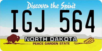 ND license plate IGJ564