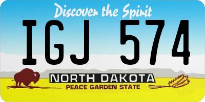 ND license plate IGJ574