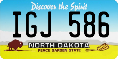 ND license plate IGJ586