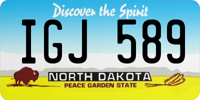ND license plate IGJ589