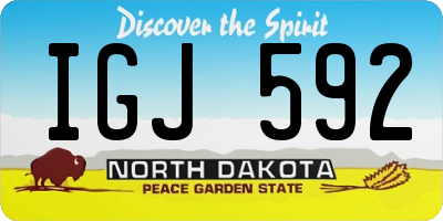 ND license plate IGJ592