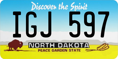 ND license plate IGJ597