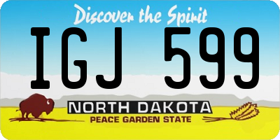 ND license plate IGJ599