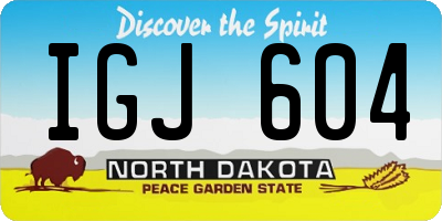 ND license plate IGJ604