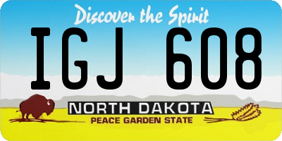 ND license plate IGJ608
