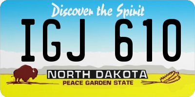ND license plate IGJ610