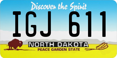 ND license plate IGJ611