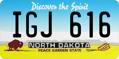 ND license plate IGJ616