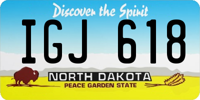 ND license plate IGJ618