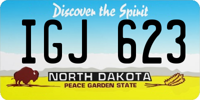ND license plate IGJ623