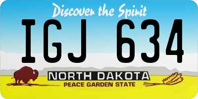ND license plate IGJ634