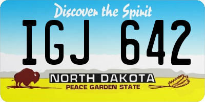 ND license plate IGJ642