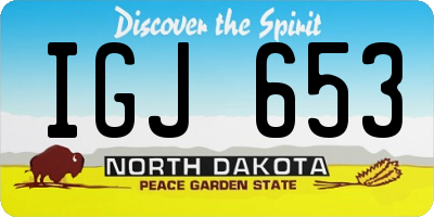 ND license plate IGJ653