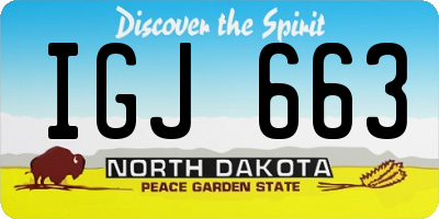 ND license plate IGJ663