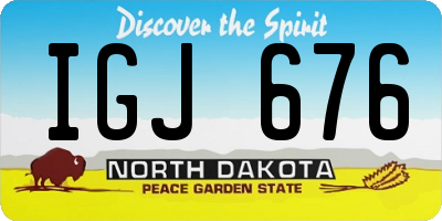 ND license plate IGJ676