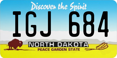 ND license plate IGJ684