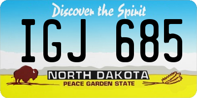 ND license plate IGJ685