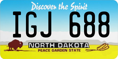 ND license plate IGJ688