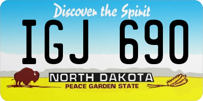 ND license plate IGJ690