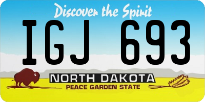 ND license plate IGJ693