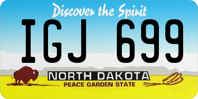 ND license plate IGJ699