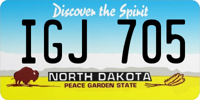 ND license plate IGJ705