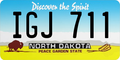 ND license plate IGJ711