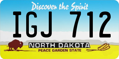 ND license plate IGJ712