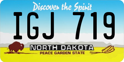 ND license plate IGJ719