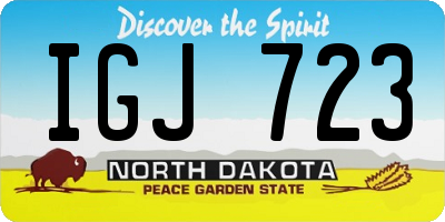 ND license plate IGJ723