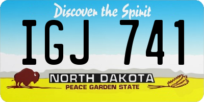 ND license plate IGJ741