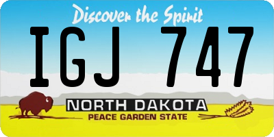 ND license plate IGJ747