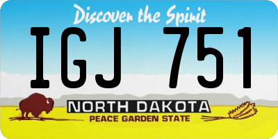 ND license plate IGJ751